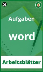 Aufgaben word Arbeitsblätter PDF