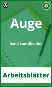 Auge hand koordination Arbeitsblätter PDF