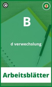 B d verwechslung PDF Arbeitsblätter