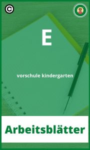 E vorschule kindergarten Arbeitsblätter PDF