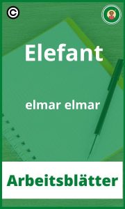 Elefant elmar elmar Arbeitsblätter PDF