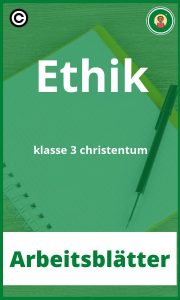 Arbeitsblätter Ethik klasse 3 christentum PDF