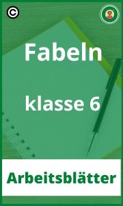Arbeitsblätter Fabeln klasse 6 PDF