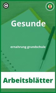 Arbeitsblätter Gesunde ernährung grundschule PDF