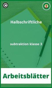 Arbeitsblätter Halbschriftliche subtraktion klasse 3 PDF