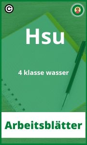 Hsu 4 klasse wasser PDF Arbeitsblätter