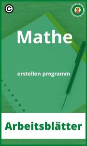 Arbeitsblätter Mathe erstellen programm PDF