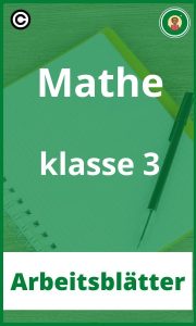 Mathe klasse 3 PDF Arbeitsblätter