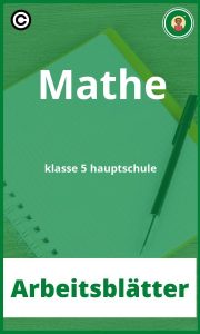 Mathe klasse 5 hauptschule PDF Arbeitsblätter