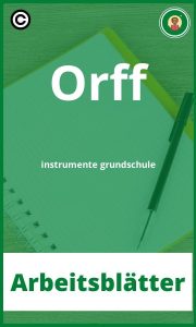 Arbeitsblätter Orff instrumente grundschule PDF