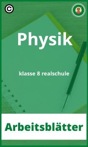 Physik klasse 8 realschule PDF Arbeitsblätter