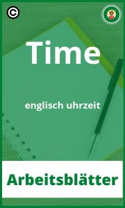 Time englisch uhrzeit Arbeitsblätter PDF