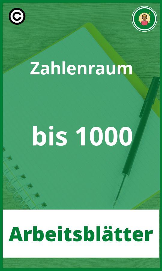 Zahlenraum bis 1000 Arbeitsblätter PDF