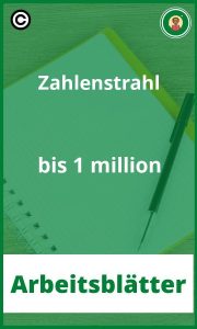 Zahlenstrahl bis 1 million Arbeitsblätter PDF