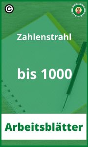 Arbeitsblätter Zahlenstrahl bis 1000 PDF